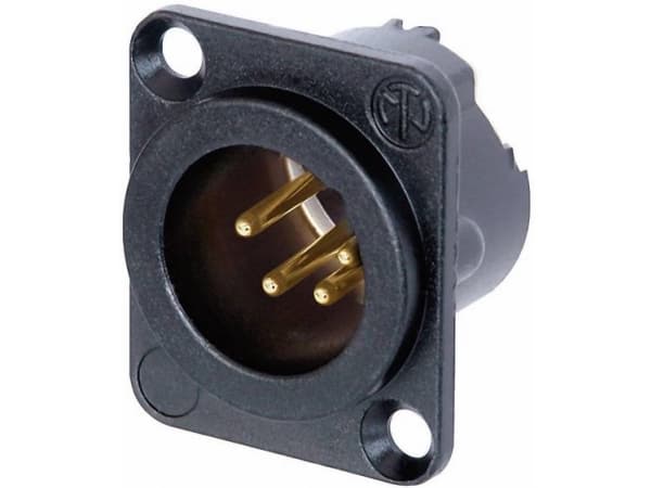 Neutrik NC4MD-LX-B, XLR, Svart, Nickel/Guld, IP40, 1,5 mm ², 1500 V