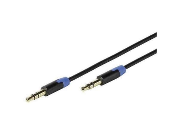 Vivanco 3.5mm/3.5mm, 0.6m, 3.5mm, Hankjønn, 3.5mm, Hankjønn, 0,6 m, Svart