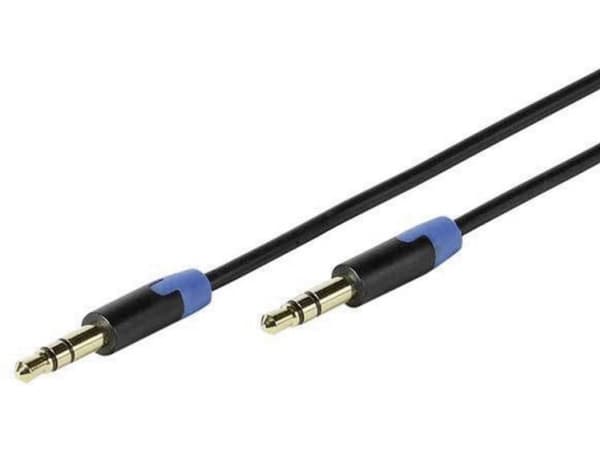 Vivanco 3.5mm/3.5mm, 0.6m, 3.5mm, Hankjønn, 3.5mm, Hankjønn, 0,6 m, Svart