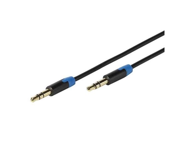 Vivanco 3.5mm/3.5mm, 0.6m, 3.5mm, Hankjønn, 3.5mm, Hankjønn, 0,6 m, Svart