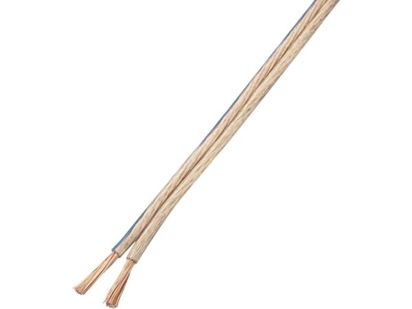 TRU COMPONENTS 1571459 Högtalarkabel 2 x 4 mm² Transparent 10 m