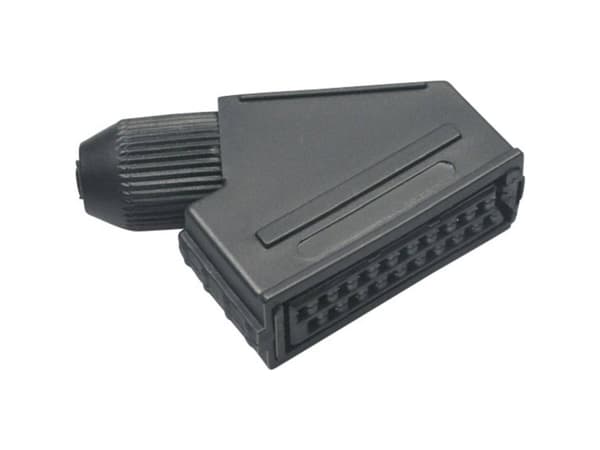 BKL Electronic 0903014 Scart-kontakt Anslutning, vinklad Polantal: 21 Svart 1 st