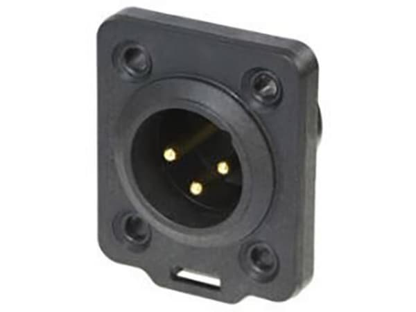 Neutrik NC3MDX-TOP, XLR, Sort, Polyamid, IP65, 5 mO, 50 V