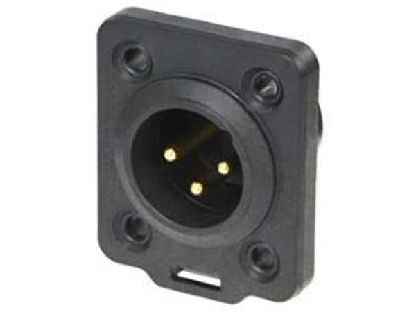 Neutrik NC3MDX-TOP, XLR, Sort, Polyamid, IP65, 5 mO, 50 V