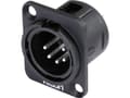 Pikkukuva 1 / 2: Hicon HI-X5DM-M XLR-liitin laippaliitin, kontaktit suorat napaluku: 5 Musta 1 kpl