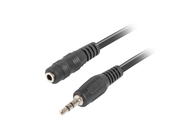 Lanberg - Forlængerkabel til audio - mini-phone stereo 3.5 mm han til mini-phone stereo 3.5 mm hun - 5 m - lajittelu