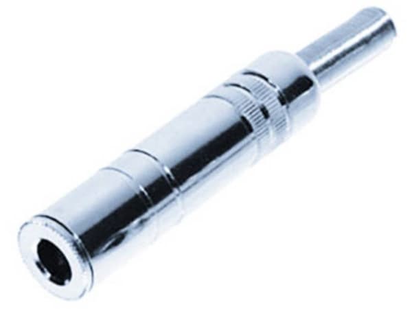 TRU COMPONENTS 1559787 Jack-stik 6,35 mm Kobling, lige Poltal: 3 Stereo Sølv 1 stk