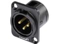 Pikkukuva 1 / 2: Hicon HI-X3DM-G XLR-liitin Laippaliitin, koskettimet suorat Napojen lukumäärä: 3 Musta 1 kpl