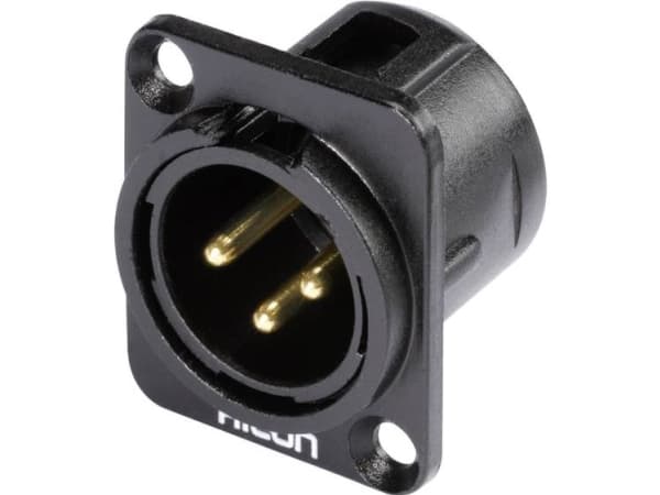 Hicon HI-X3DM-G XLR-liitin Laippaliitin, koskettimet suorat Napojen lukumäärä: 3 Musta 1 kpl