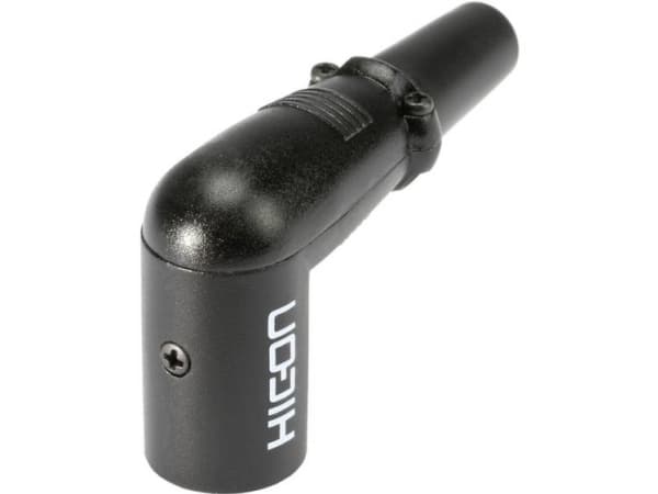 Hicon HI-X3RM-M XLR-stik Stik, vinklet Poltal: 3 Sort 1 stk
