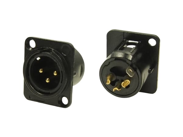 Cliff FC61905 XLR-stik Stik, indbygning Poltal: 3 Sort 1 stk
