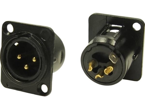Cliff FC61905 XLR-stik Stik, indbygning Poltal: 3 Sort 1 stk
