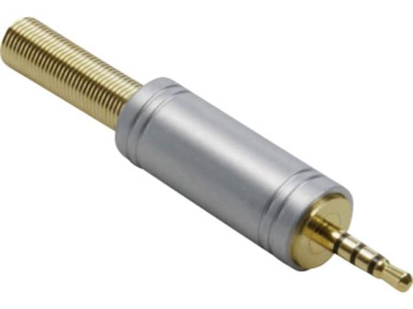 BKL Electronic 1103086 Jack-stik 2,5 mm Stik, lige Poltal: 4 Stereo Guld 1 stk