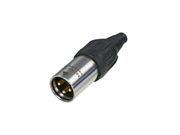 Neutrik NC3MX-TOP, XLR, Svart, Hankoppling, Rak, Polyamid, Gummi, Rostfritt stål, Nickel