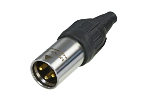 Neutrik NC3MX-TOP, XLR, Svart, Hankoppling, Rak, Polyamid, Gummi, Rostfritt stål, Nickel