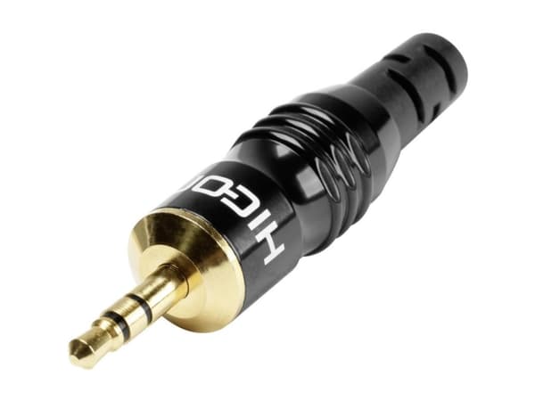 Hicon HI-J35T02 Jakkipistoke 3,5 mm Liitin, suora Navat: 4 Stereo Musta 1 kpl