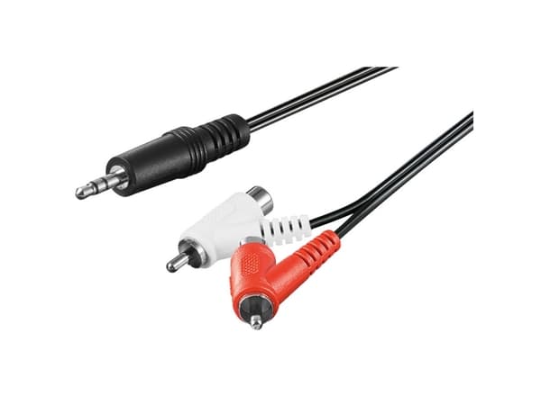 Goobay 50213, 3.5mm, Hankjønn, 2 x RCA, Hankjønn/hunkjønn, 1,5 m, Sort, Rød, Hvit