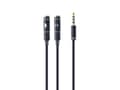 Miniatyrbild 5 av 5: Cablexpert - Audio-adapter - 4-poligt minijack kontakt till mini-phone stereo 3.5 mm mottagare - 20 cm