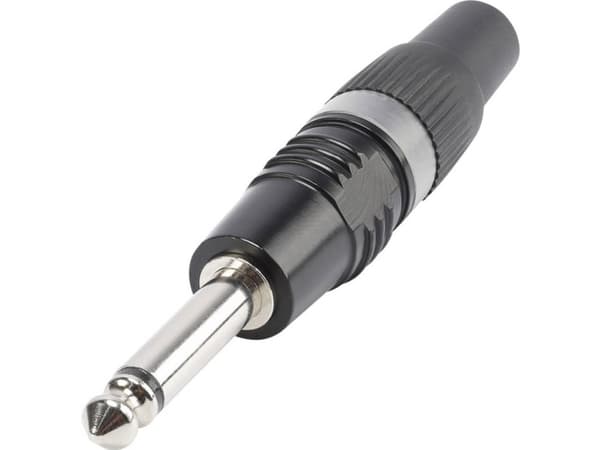 Hicon HI-J63MP-B Jakkipistoke 6,35 mm Liitin, suora Napaluku: 2 Mono Musta 1 kpl