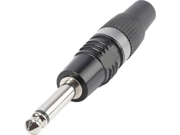 Hicon HI-J63MP-B Jakkipistoke 6,35 mm Liitin, suora Napaluku: 2 Mono Musta 1 kpl