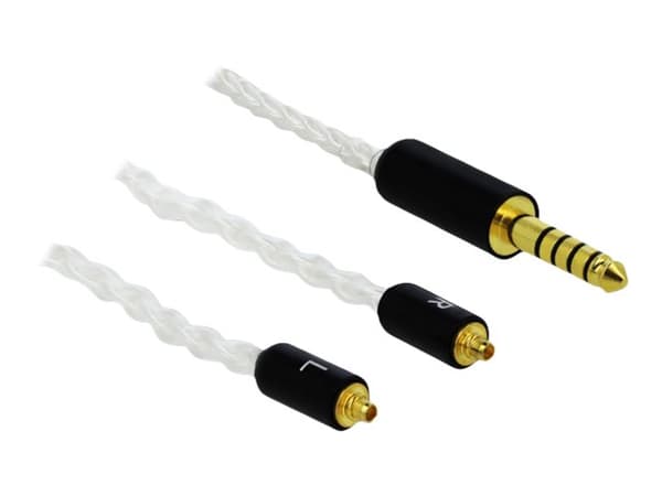 DeLOCK 85846, 4.4mm, Uros, Uros, 1,2 m, Valkoinen