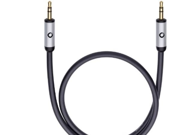 OEHLBACH 60011, 3.5mm, Hankjønn, 3.5mm, Hankjønn, 0,5 m, Sort