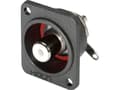Miniatyrbilde 1 av 2: Hicon HI-CEFD-WHT Cinch-stik Flangetilslutning, kontakter lige Poltal: 2 Hvid 1 stk