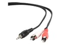 Miniatyrbild 1 av 5: Cablexpert - Ljudkabel - mini-phone stereo 3.5 mm kontakt till RCA x 2 kontakt - 1.5 m