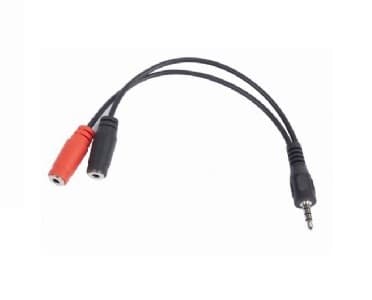 Cablexpert - Audio-adapter - mini-phone stereo 3.5 mm hona till 4-poligt minijack hane - 20 cm