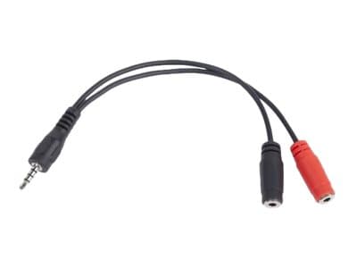 Cablexpert - Audio-adapter - mini-phone stereo 3.5 mm hona till 4-poligt minijack hane - 20 cm