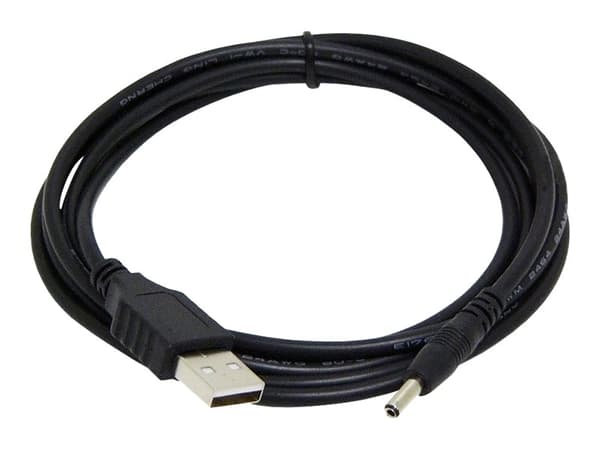 Cablexpert - USB/strøm-kabel - USB (kun strøm) (hann) til 3,5 x 1,0 mm DC-jakk (hann) - 1.8 m - svart
