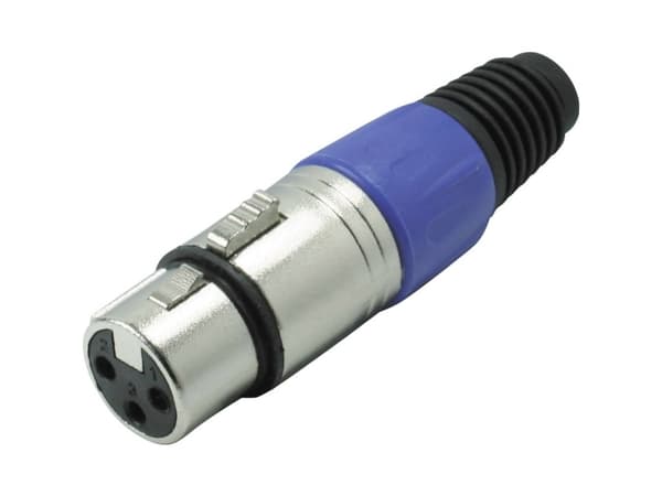 Kash 55022-B XLR-stik Kobling, lige Poltal: 3 Blå 1 stk
