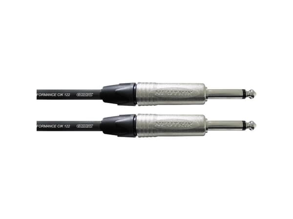 Cordial CXI 1,5 PP Instrumenter Kabel [1x Jackstik 6,3 mm - 1x Jackstik 6,3 mm] 1.50 m Sort