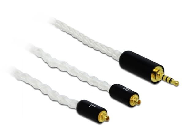 DeLOCK 85848, 2.5mm, Uros, Uros, 1,2 m, Valkoinen