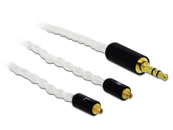 DeLOCK 85845, 3.5mm, Uros, Uros, 1,2 m, Valkoinen