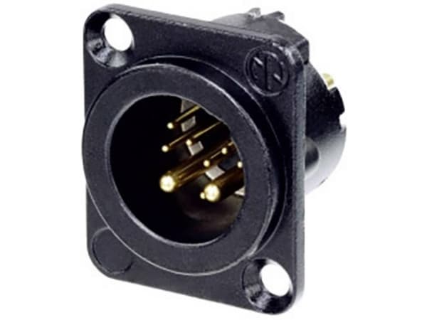 Neutrik NC10MD-LX-B-CON XLR-kontakt Flänsad kontakt, raka kontakter Antal poler: 10 Svart 1 st