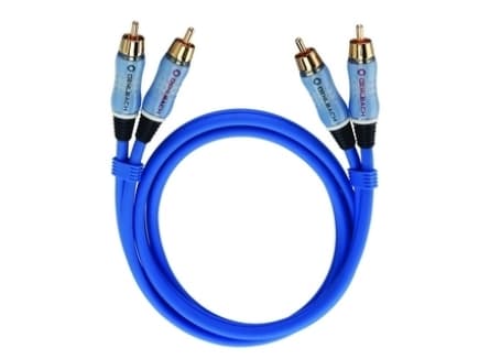 Oehlbach BEAT! Stereo-Set - Lydkabel - RCA hann til RCA hann - 0.5 m - blå