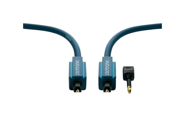 ClickTronic 0.5m Toslink Opto-Set, Toslink, Hankjønn, TOSLINK, Hankjønn, 0,5 m, Blå