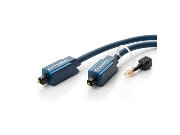 ClickTronic 0.5m Toslink Opto-Set, Toslink, Hankjønn, TOSLINK, Hankjønn, 0,5 m, Blå