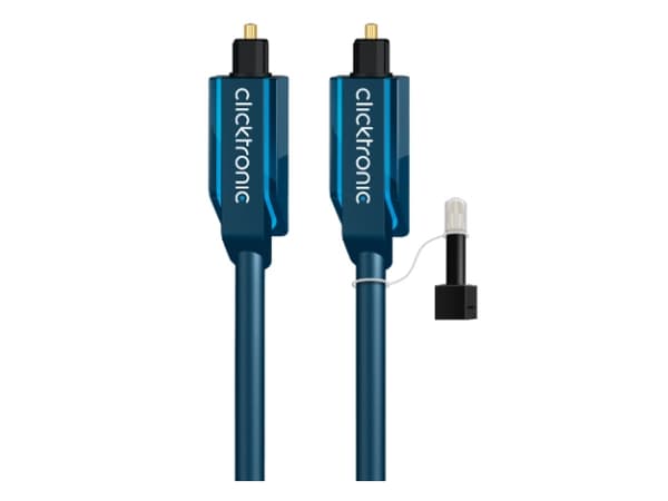 ClickTronic 0.5m Toslink Opto-Set, Toslink, Hankjønn, TOSLINK, Hankjønn, 0,5 m, Blå