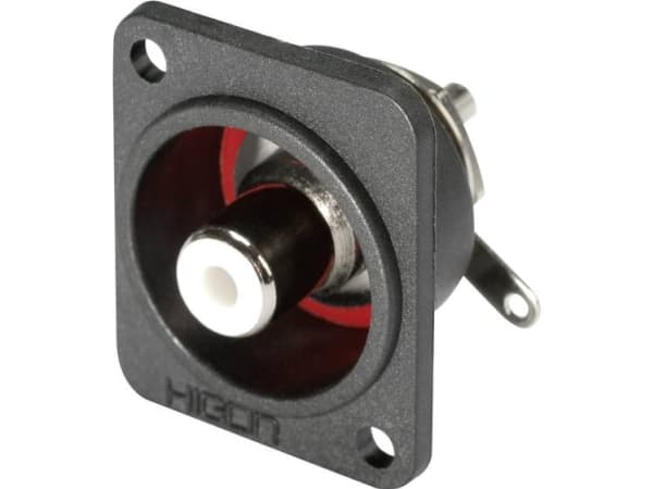Hicon HI-CEFD-NTL Cinch-stik Flangetilslutning, kontakter lige Poltal: 2 Sort 1 stk