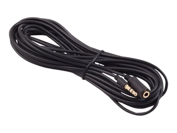 Maclean MCTV-821 - Ljudförlängningskabel - mini-phone stereo 3.5 mm hane till mini-phone stereo 3.5 mm hona - 5 m - skärmad - svart