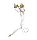 Miniatyrbilde 2 av 5: in-akustik Star MP3 Audio Cable - Lydkabel - RCA x 2 hann til mini-phone stereo 3.5 mm hann - 5 m - skjermet - hvit