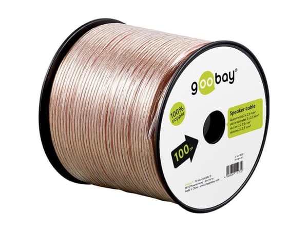 Goobay LSK 2x2.5 - 10m, 10 m, Gjennomsiktig