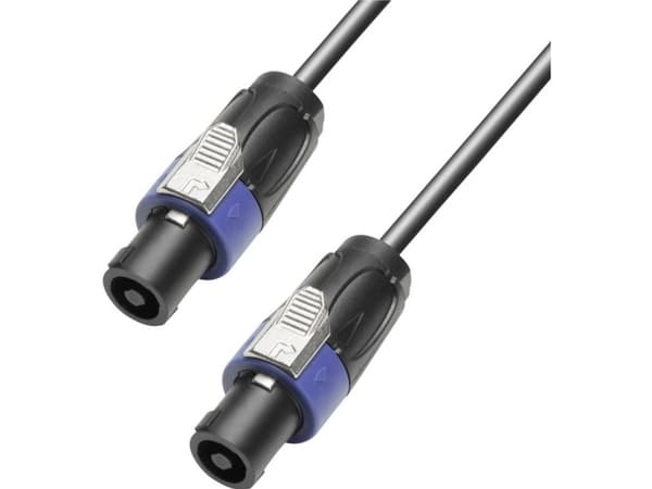 Adam Hall Højtaler Kabel [1x Typ SPK-stik - 1x Typ SPK-stik] 4 x 2.5 mm² 3.00 m Sort