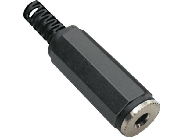 TRU COMPONENTS TC-2517002 Jackplugg 3,5 mm Anslutning, rak Polantal: 2 Mono Svart 100 st
