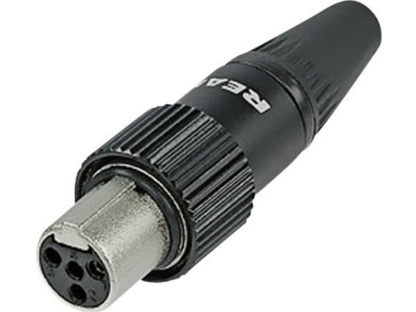 Rean AV RT5FCT-B Miniature-XLR-stik Tilslutning, lige Poltal: 5 Sort 1 stk