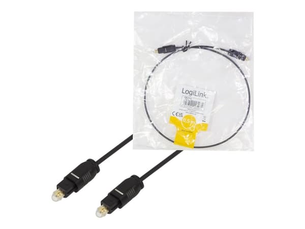 LogiLink - Digitaalinen lydkabel (optisk) - TOSLINK han til TOSLINK han - 2 m - fiberoptik - lajittelu