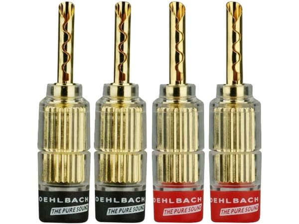 OEHLBACH Banana Solution Tube, Banana tube, Kulta, 4 kpl