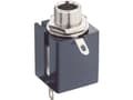 Miniatyrbild 1 av 2: Lumberg KLBPS 3 Jack 6,35 mm kontakt, infällt monterad vertikalt Pol: 3 Stereo Svart 1 st